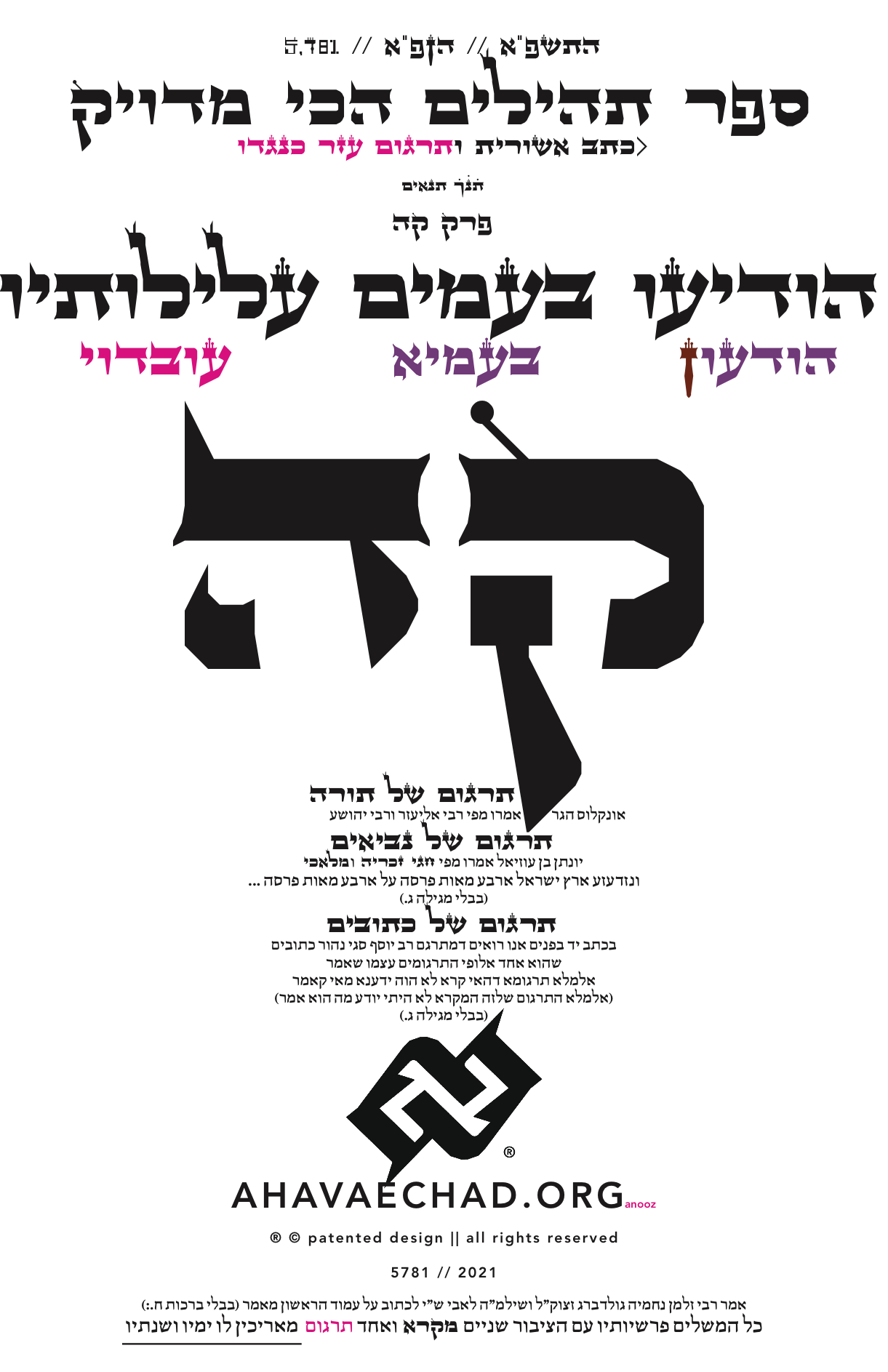 Tehillim Chapter 105 preview